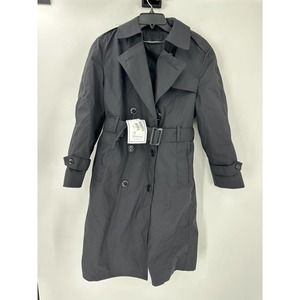NOS‎ DSCP Garrison Collection All Weather Coat Black Trench Womens 10S